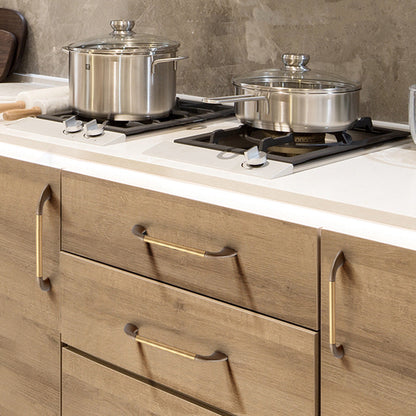 Round Bar Cabinet Pulls with Curved Tapered Feet