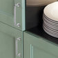 Threaded Ribbed Cabinet Handles and Pulls for Wardrobes