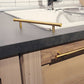 Smooth Gold Brass Cabinet Handles and Drawer Pulls