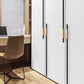 Two-Tone Grooved Aluminum Cabinet Pulls and Door Handles