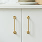 Gold Brass Round Bar Cabinet Handles and Drawer Pulls
