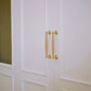 Brass Round Bar Cabinet Handles and Knobs for Wardrobes