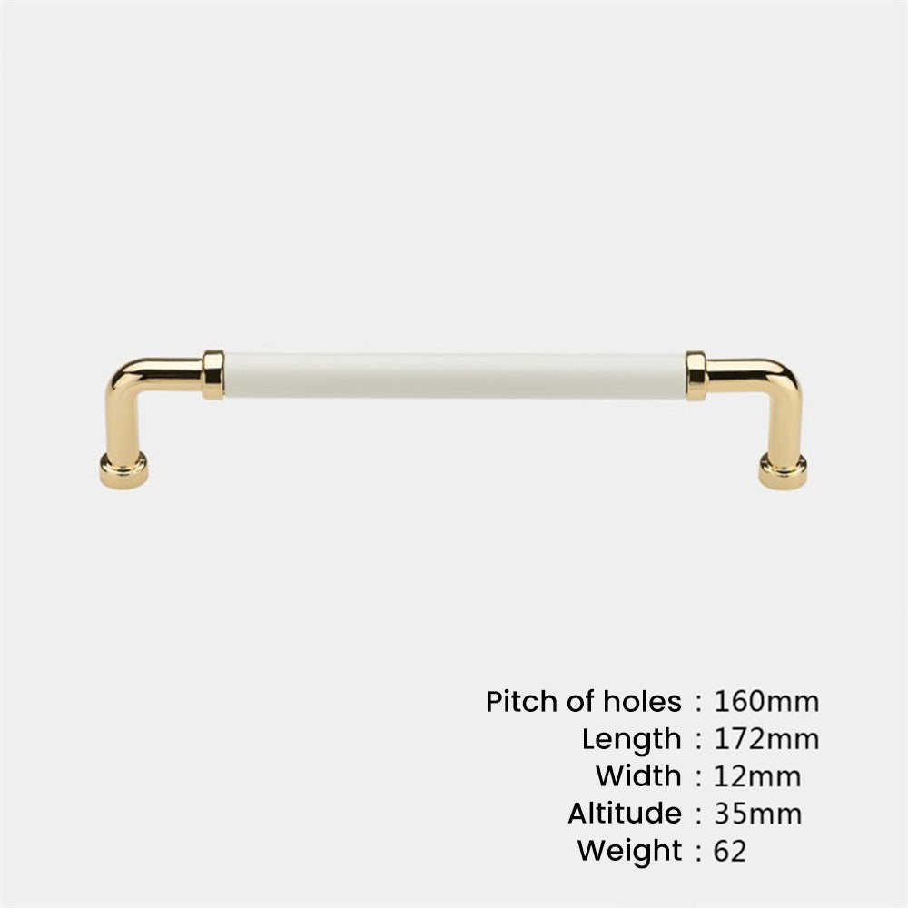 Two-Tone Round Bar Cabinet Pulls and Knobs for Dressers