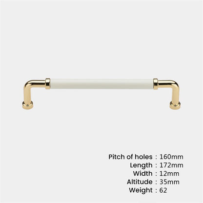 Two-Tone Round Bar Cabinet Pulls and Knobs for Dressers