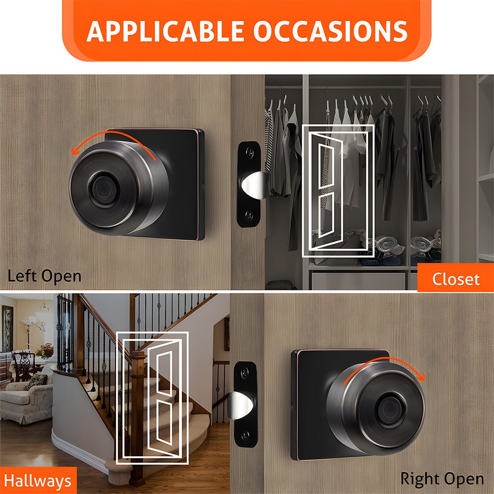 Classic Round Privacy Door Knobs for Bedroom and Bathroom Doors