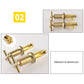 Three Hole Brushed Gold Widespread Waterfall Bathroom Faucet
