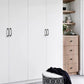 Fluted Arched Cabinet Pulls and Round Knobs, Gold / Gray