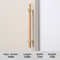 Walnut and Beech Wood Cabinet Pulls with Brass Bases