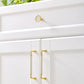 Polished Gold Leather Cabinet Pulls and Knobs