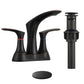3 Holes Double Handle Stainless Steel Hot And Cold Bathroom Faucets