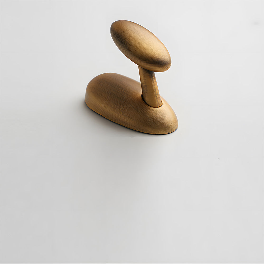 Solid Brass Pebble Wall Hooks for Coats & Towels