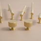 Ribbed Solid Brass Cabinet Pulls and Matching Knobs