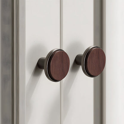 Walnut Wood Inlay Cabinet Handles and Knobs