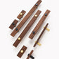 Wood Grain Cabinet Handles and Knobs with Metal Posts