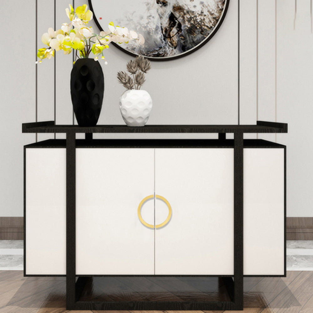Brushed Brass Half Moon Cabinet Pulls for Double Doors