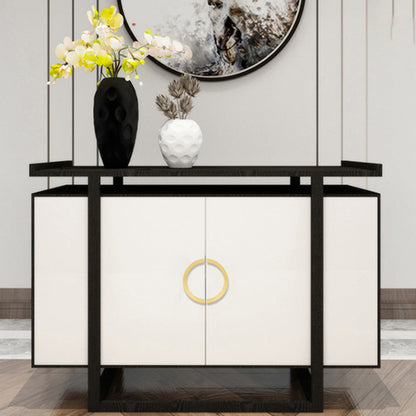 Brushed Brass Half Moon Cabinet Pulls for Double Doors