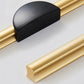 Gold / Black Half Moon Cabinet Pulls and Drawer Handles