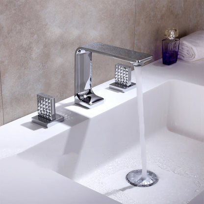 Ultra-Slim 3-Hole Bathroom Sink Faucet