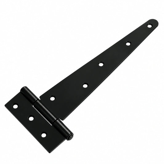 Ironvale Black Heavy-Duty T-Strap Barn Door Hinges