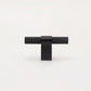 Black / Gold Knurled Round Bar Cabinet Pulls and Drawer Handles