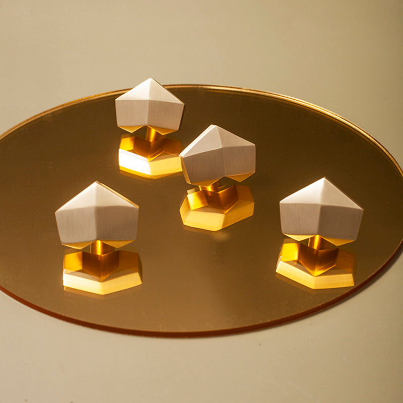 Heart-Shaped Brass Drawer Knobs for Cupboards