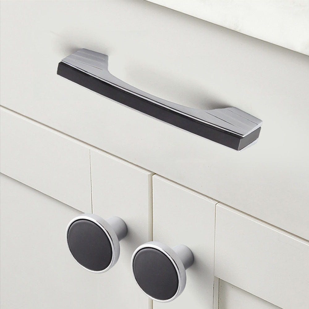 Two-Tone Flat Bar Cabinet Pulls with Flared Ends