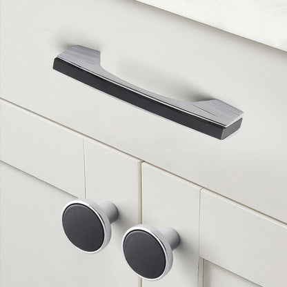 Two-Tone Flat Bar Cabinet Pulls with Flared Ends