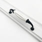 Vintage Brass and Black Cabinet Pulls with White Center Grip