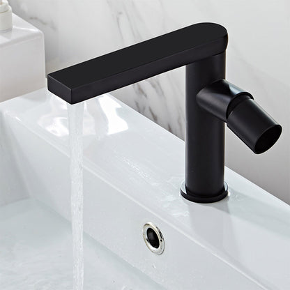 Keston Modern Single-Handle 360° Swivel Bathroom Sink Faucet with Flat Spout