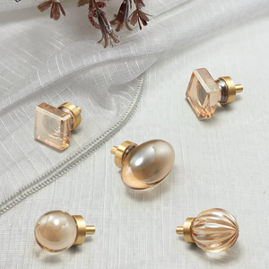 Champagne Bronze Crystal Cabinet Knobs