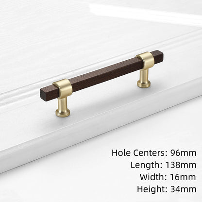 Wood Square Bar Cabinet Pulls and T-Knobs for Wardrobes