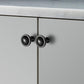 Curved Cabinet Pull Handles and Matching Round Knobs