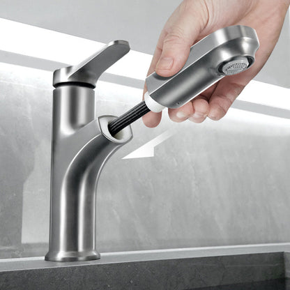 Wexler Single Handle Pull-Out Bathroom Sink Faucet with Hot and Cold Control