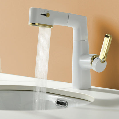 Belluno Modern Single-Handle Pull-Out Bathroom Sink Faucet with LED Temperature Display