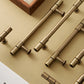 Vintage Bronze Solid Brass T-Bar Cabinet Pulls and Knobs