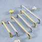 Brass Round Bar Cabinet Pulls and Knobs for Wardrobes