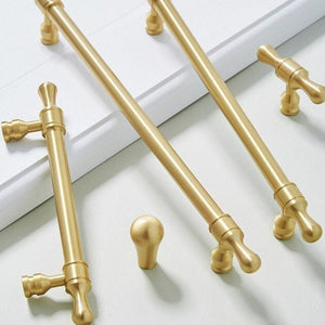 Classic Gold Zinc Alloy Cabinet Pulls for Drawers and Dressers