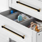 Two-Tone Rectangular Cabinet Pulls with Matching Square Knobs