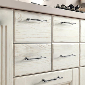 Chrome-Finish Brass Bar Cabinet Pulls and Drawer Handles