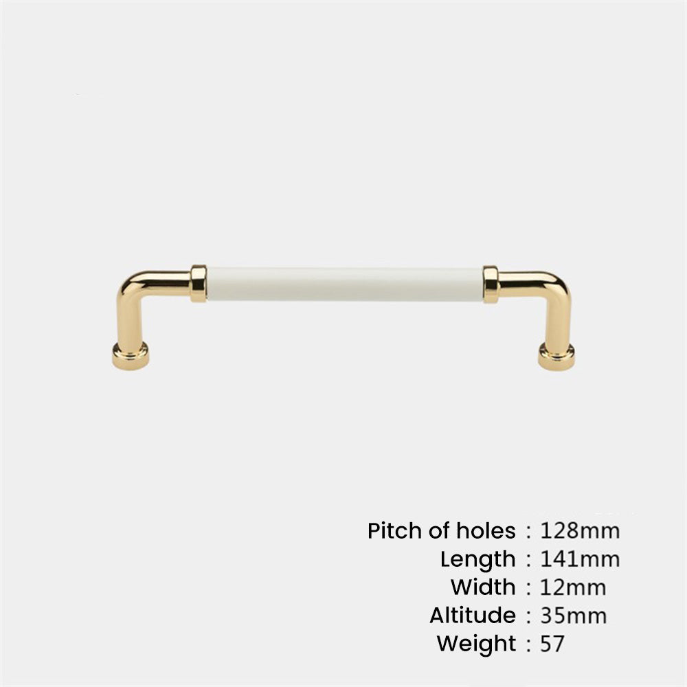 Two-Tone Round Bar Cabinet Pulls and Knobs for Dressers