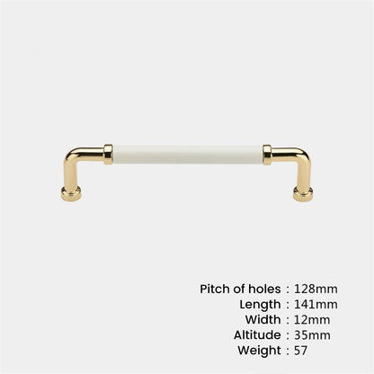 Two-Tone Round Bar Cabinet Pulls and Knobs for Dressers