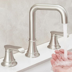 Simple Waterfall Black Bathroom Faucet