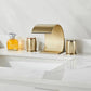 3-Hole Waterfall 2 Handles Curved Waterfall Tap