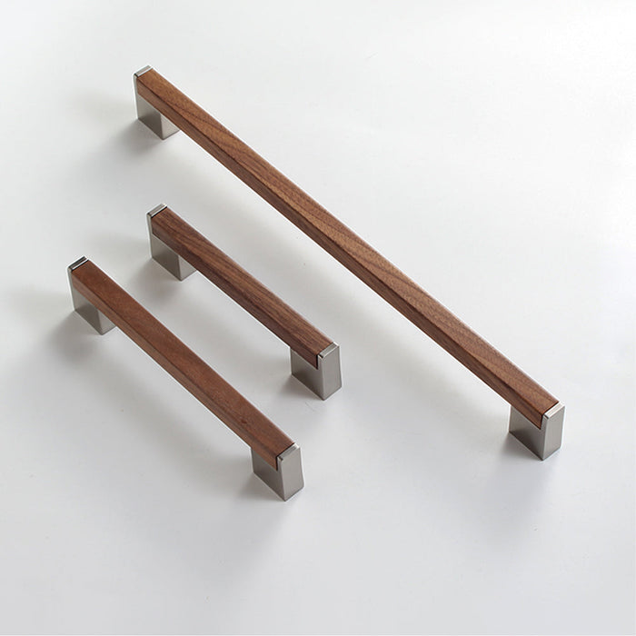 Walnut Wood T-Bar Cabinet Pulls and Drawer Handles