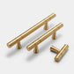 Gold Brass Round Bar Cabinet Handles and T-Bar Knobs