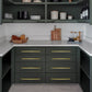 Gold Brass Curved Cabinet Pulls and Drawer Handles