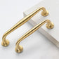 Gold Curved Brass Cabinet Pulls and Knobs for Wardrobes