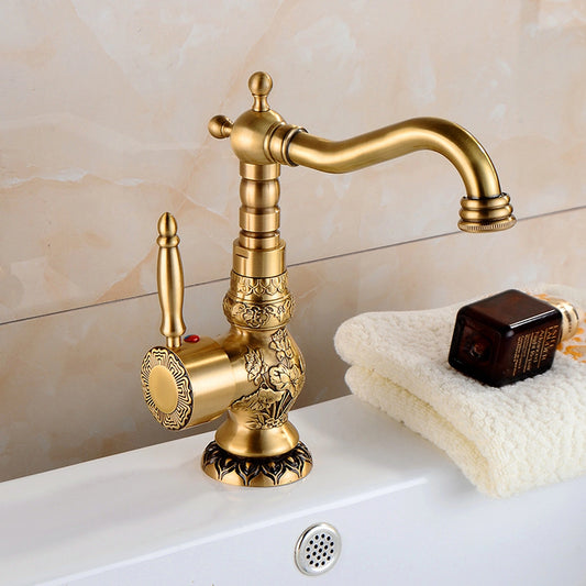 Aria Antique Single-Handle Single-Hole Bathroom Sink Faucet