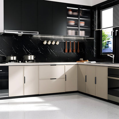 Black Adhesive Rounded Edge Finger Pulls for Drawers