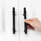 Matte Black Round Bar Cabinet Pulls and T-Bar Knobs